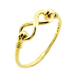 Χρυσό δαχτυλίδι άπειρο Κ14